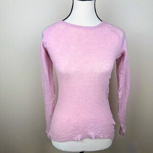 Gudrun & Gudrun Faroe Islands Organic Wool Sweater | Soft Pink | Size XS